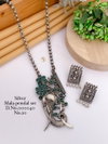Designer Special Silver Navratri Mala Pendant Set Wholesale Shop In Surat

